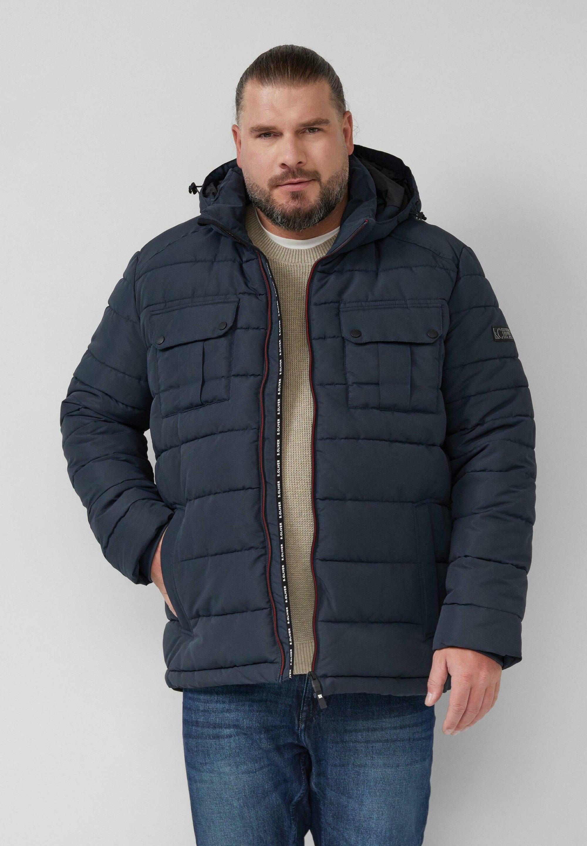 Chaqueta S.Oliver Para Hombre - Exterior, Capucha Extraíble, Acolchada Ligera