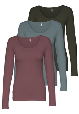 ONLY EMMA NOOS - Langarmshirt - dark grey melange/grau-meliert