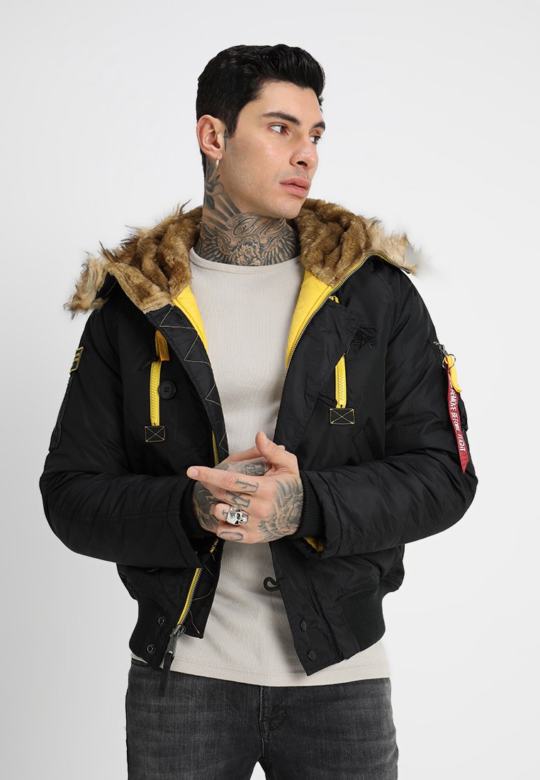 Alpha Industries Vinterjacka black Zalando.se Alpha Industries Jacka i konstläder black Zalando.se