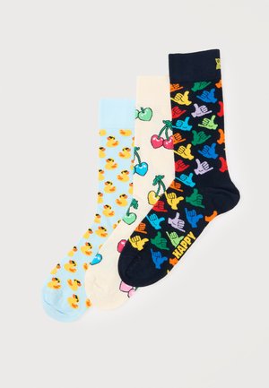 DUCK & CHERRY & HANG LOOSE SOCKS UNISEX 3 PACK - Nogavice - multi-coloured