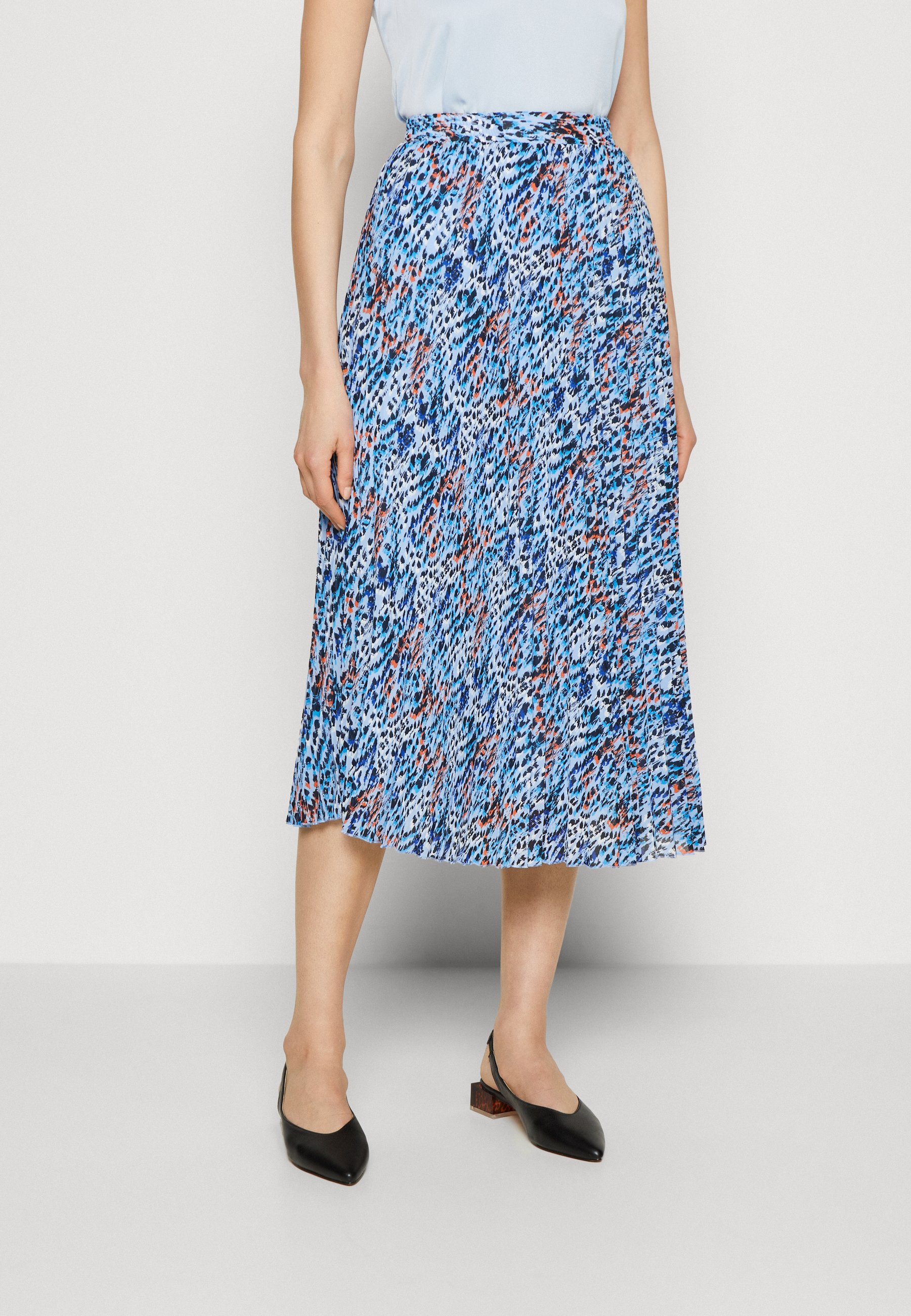 PIECES Damen Rock – Plissierter A-Linien-Rock, Langer Style