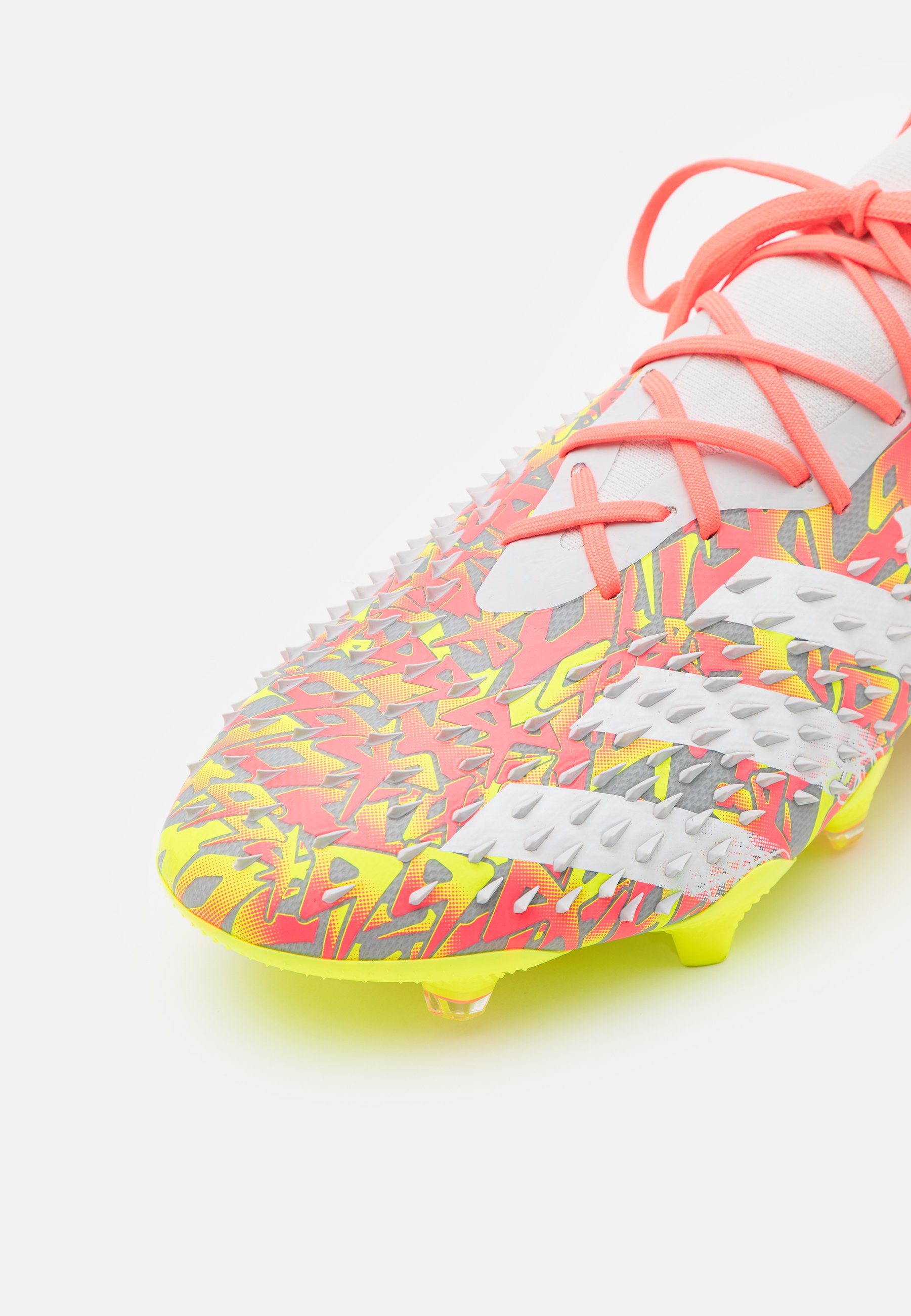 adidas Performance PREDATOR FREAK .1 FG - Botas de fútbol con tacos - clear  grey/footwear white/solar yellow/gris claro - Zalando.es