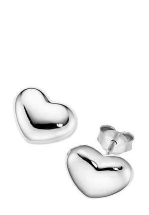 IN HERZFORM - Ohrringe - silber - coloured