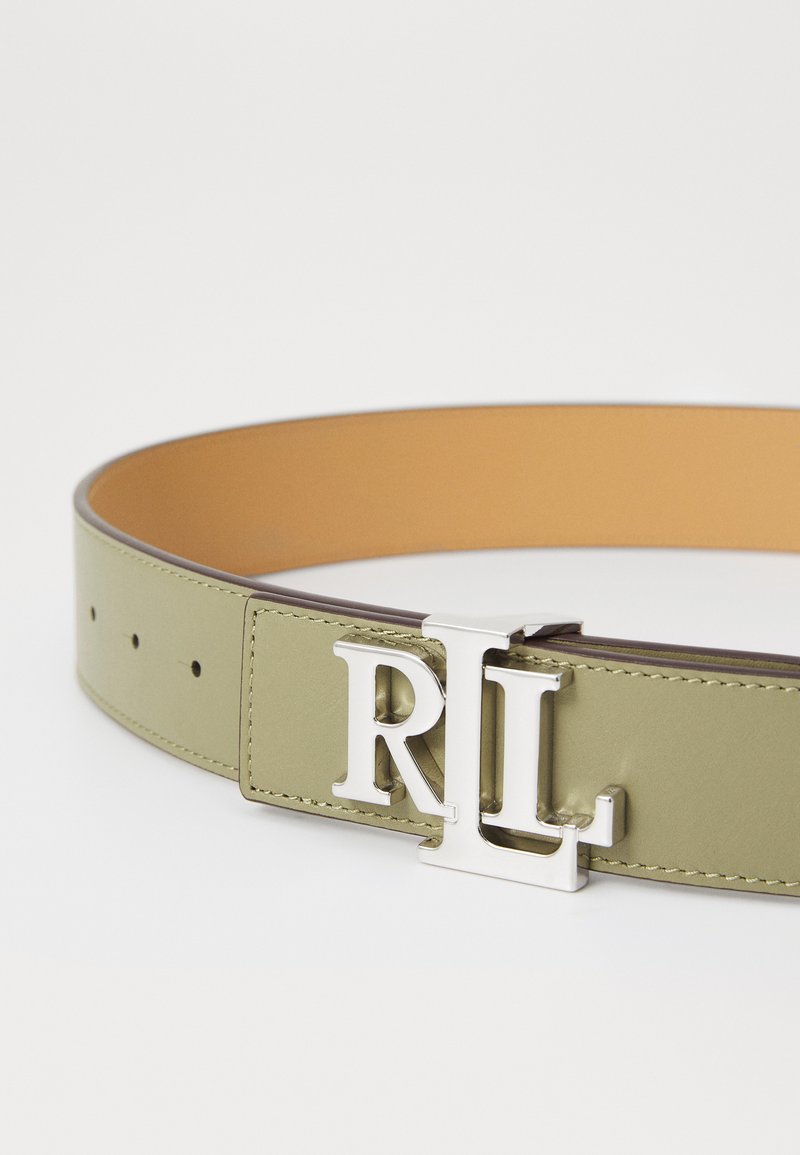 Lauren Ralph Lauren Sage Green & Tan Leather Reversible Belt XL Women main image 2