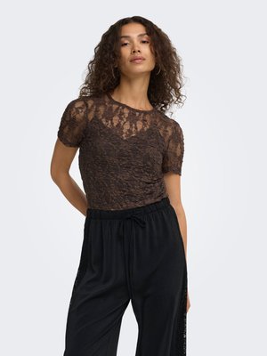 ONLY, T-SHIRT ONLALBA T-SHIRT - Blouse - seal brown