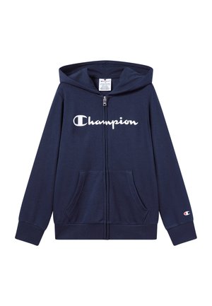 HOODED FULL SCRIPT SHOP - Zip-up sweatshirt - dark blue