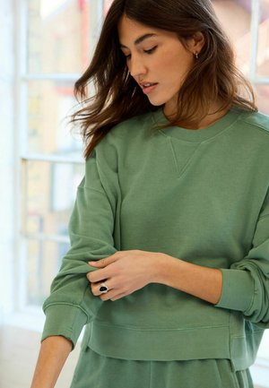 RAW DETAIL CREW NECK  - Sweatshirt - muted green