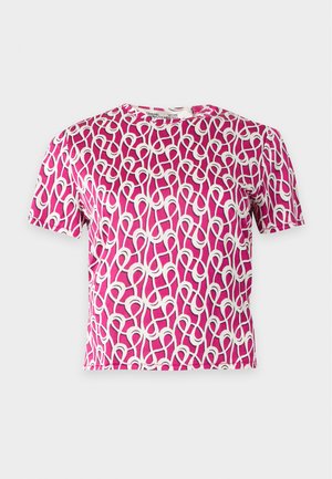 Diane von Furstenberg, PERFECT SHORT SLEEVE TEE - T-shirt con stampa - loops gossip pink