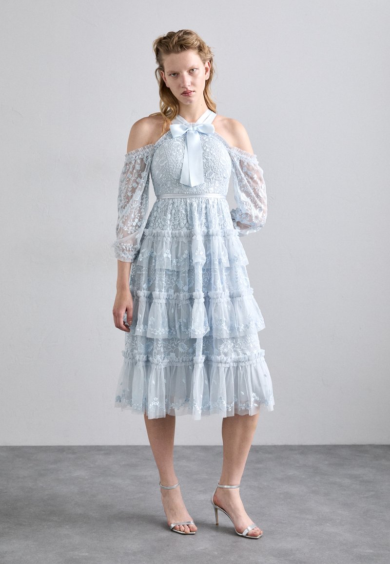 Needle & Thread PRIMROSE LONG SLEEVE MIDAXI DRESS - Occasion wear -  cloud/light blue - Zalando.co.uk