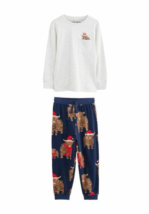 MATCHING FAMILY CHRISTMAS HAMISH THE HIGHLAND COW - REGULAR FIT SET - Pyjamas - grey navy blue