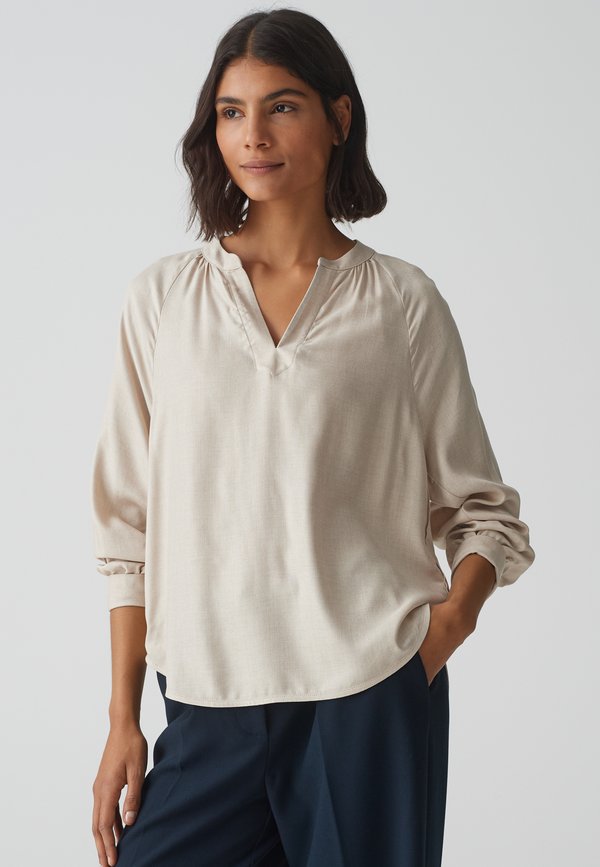 LANGARM - Bluse - soft oat