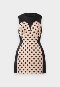 SEAMED UP DOTS DRESS - Vestido de dia - black