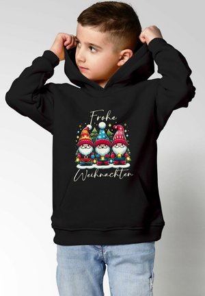 MoonWorks WEIHNACHTS WICHTEL - Kapuzenpullover - schwarz