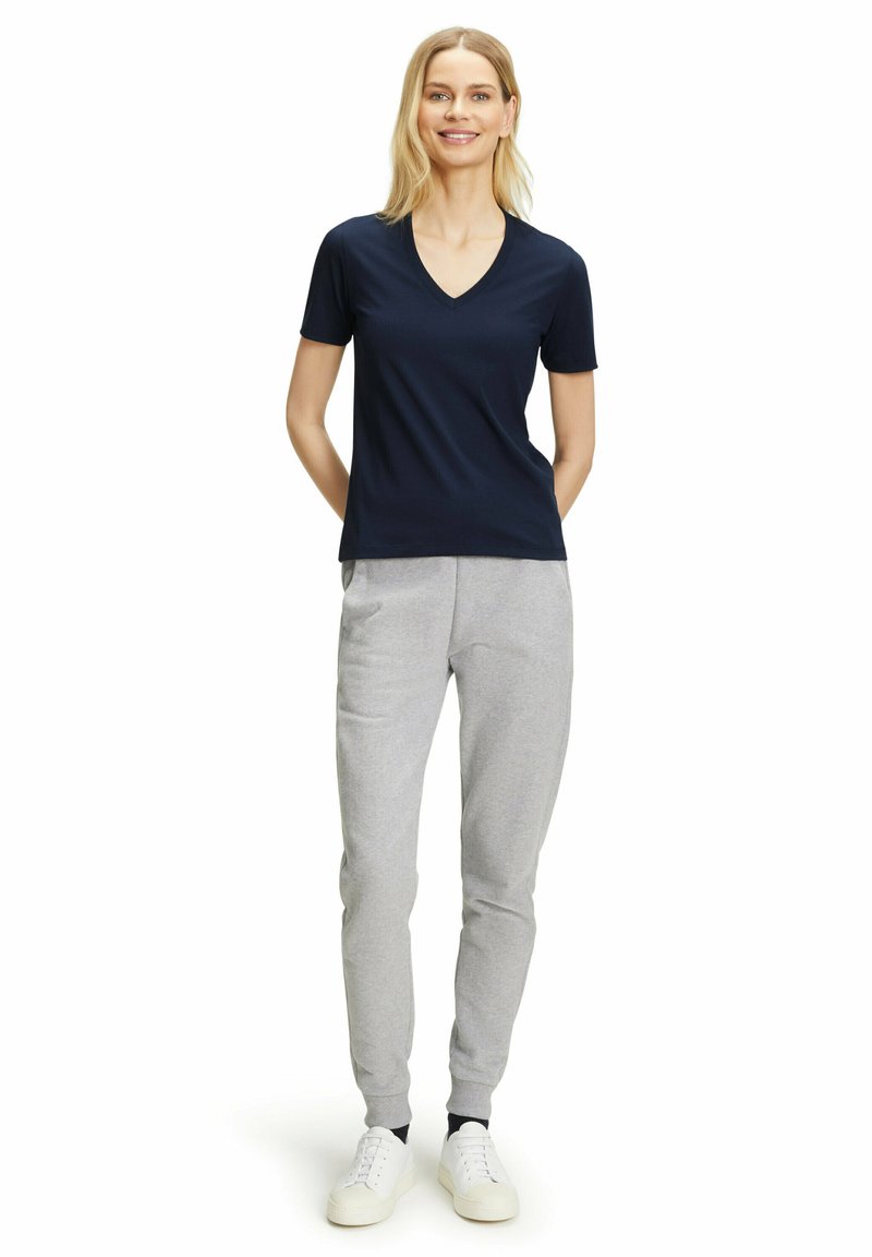 FALKE Basic V-Neck - T-shirt basic - space blue