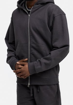 Sweater met rits - anthracite