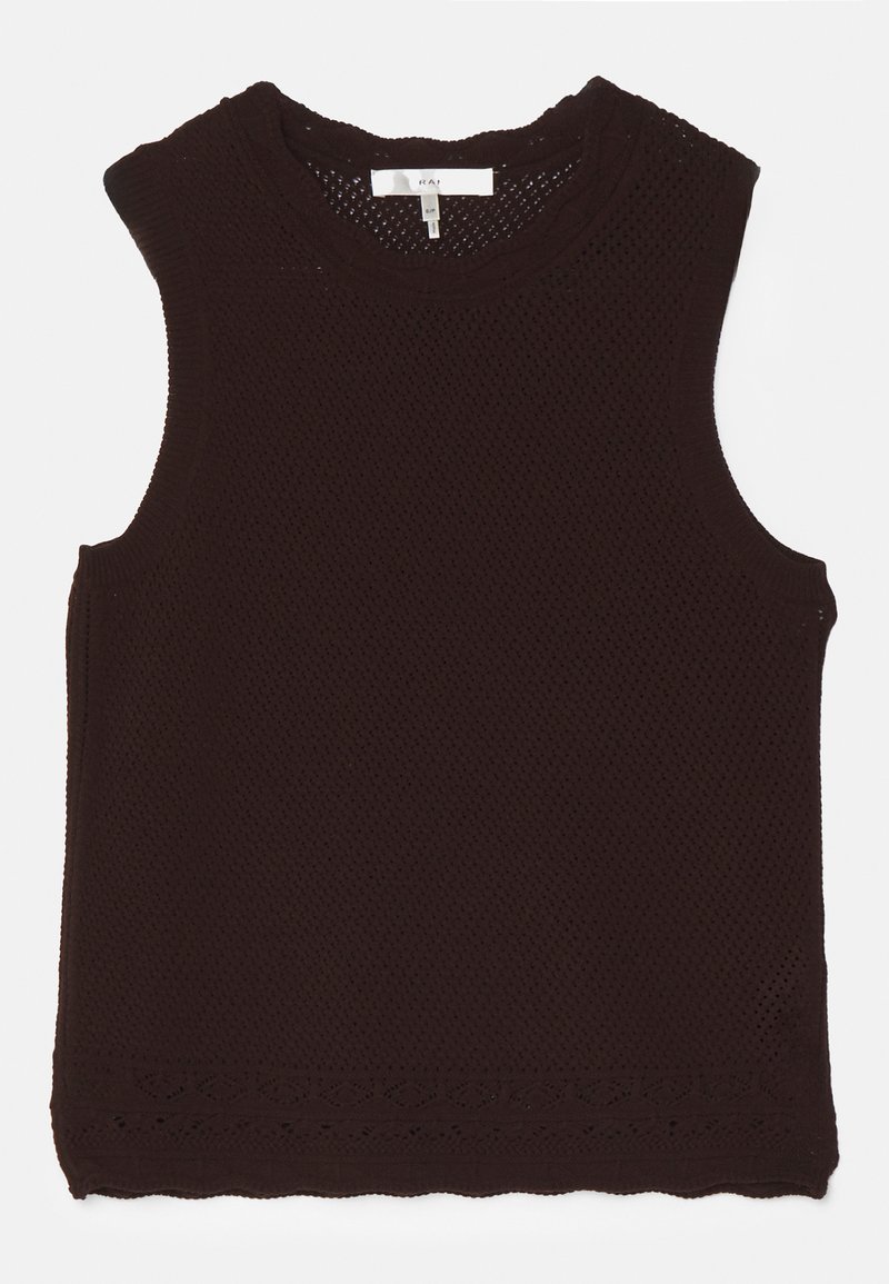 FRAME - POINTELLE SLEEVELESS - Top - chocolate brown, Zvětšit