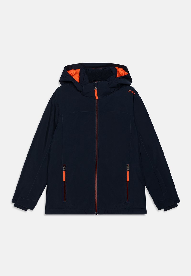 CMP KID JACKET SNAPS HOOD UNISEX - Snowboardjacka - blue/arancio