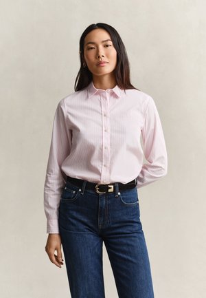 GANT REG CLASSIC POPLIN STRIPED SHIRT - Camicia - light pink