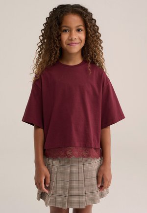 WE Fashion, Trükipildiga T-särk - burgundy red