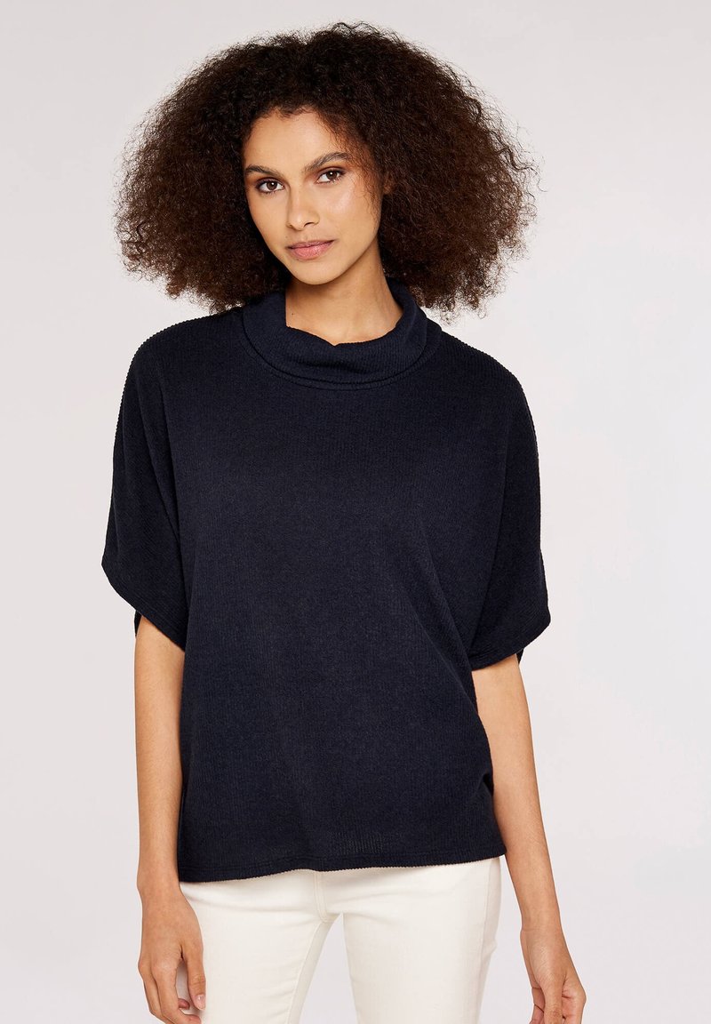 Apricot ROLL NECK  - Stickad tröja - dark blue