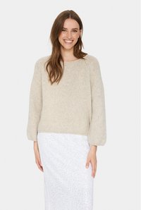 Saint Tropez GAINESZ WOOL - Svetrík - gray morn melange