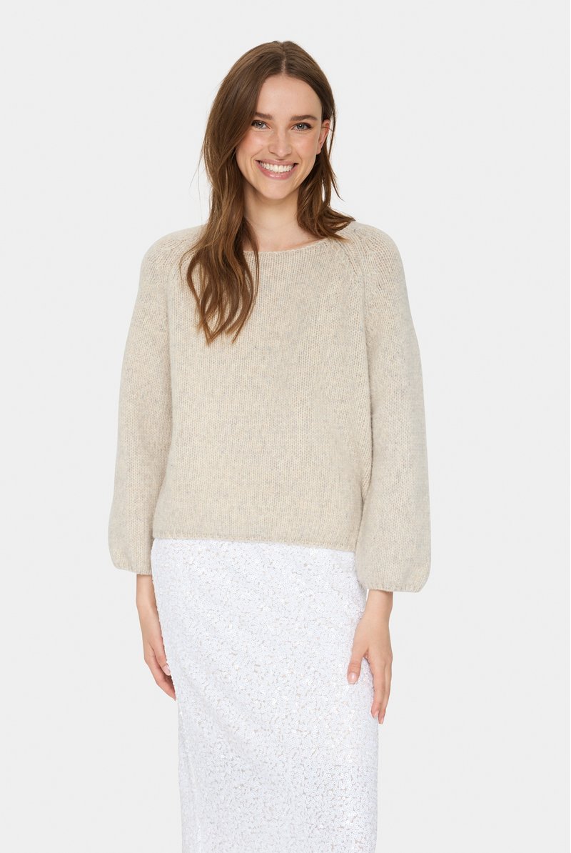 Saint Tropez GAINESZ WOOL - Svetrík - gray morn melange