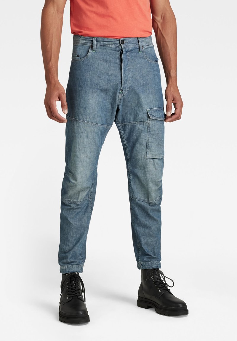 Herren Skinny Fit | G-Star BEARING 3D CARGO Jeans Tapered Fit antic faded aegean blue/blau - LX25764 Herren Skinny Fit | G-Star BEARING 3D CARGO Jeans Tapered Fit antic faded aegean blue/blau - LX25764