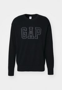 GAP LOGO INTARSIA CREW - Strickpullover - black