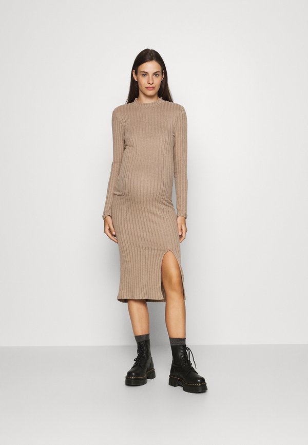 VMMASTA CALF DRESS - Strickpullover - beige