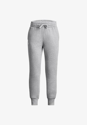 Heledat hallid fliisist püksid, millel on elastne vöökoht, nöör, küljetaskud ja keha kontsadesse kinnitatud mansetid.