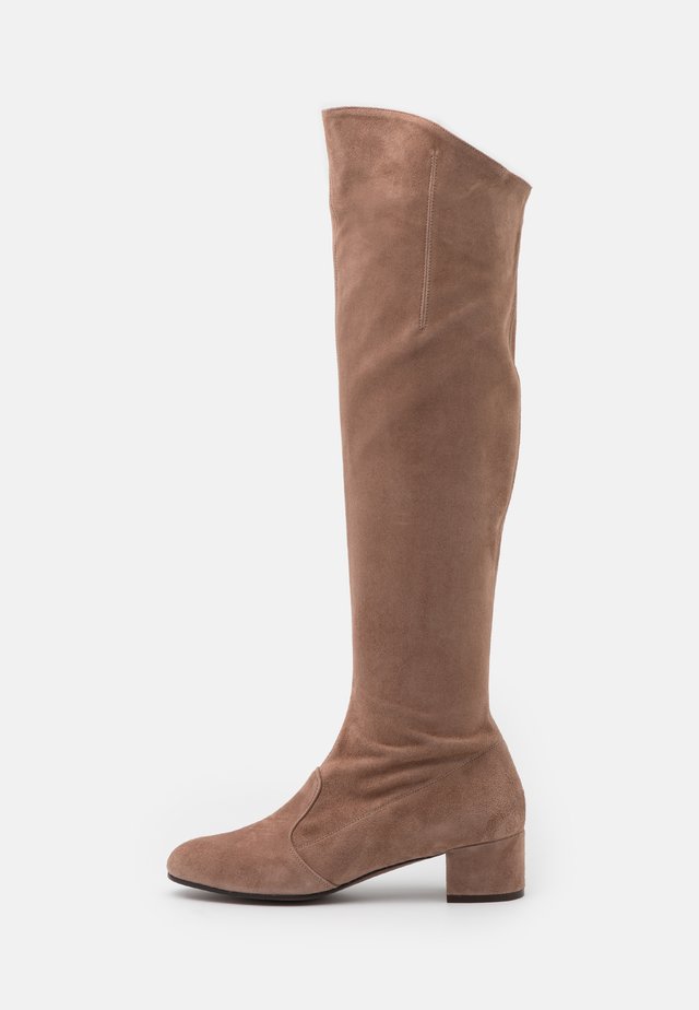 BOOT ZIP - Ylipolvensaappaat - nude