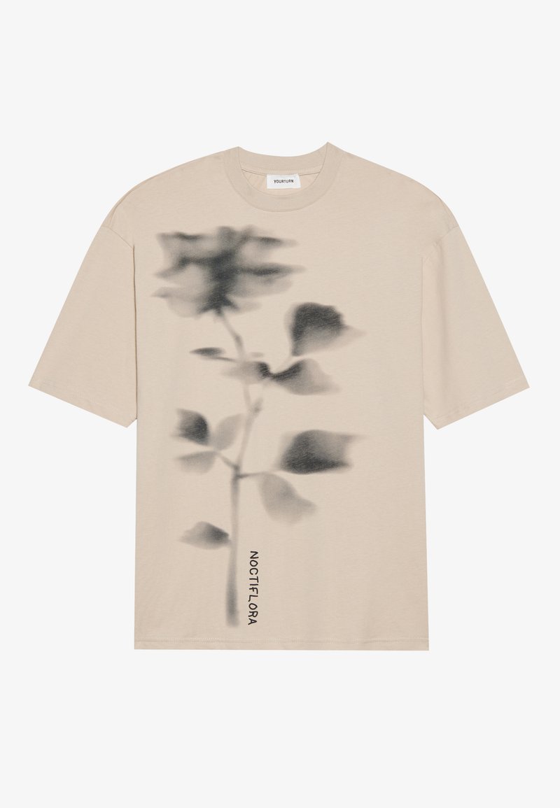 YOURTURN T-shirt print tan YOURTURN T-shirt print tan