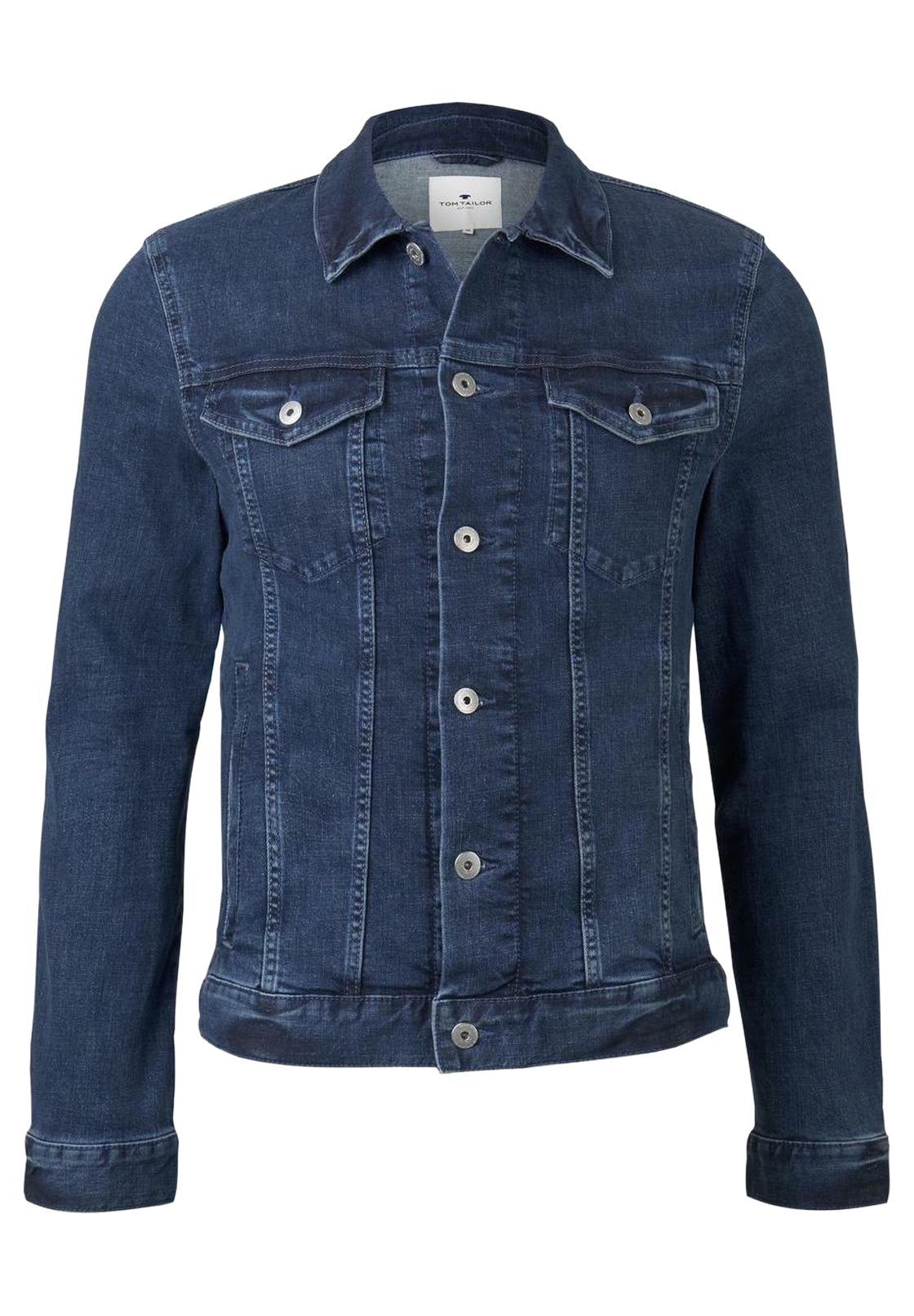 TOM TAILOR Herren Jeansjacke Washed Look – Regular Fit Mit Stretch-Anteil