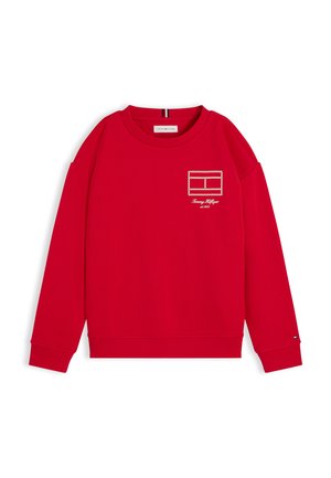 Tommy Hilfiger, OUTLINE FLAG GRAPHIC UNISEX - Sudadera - red