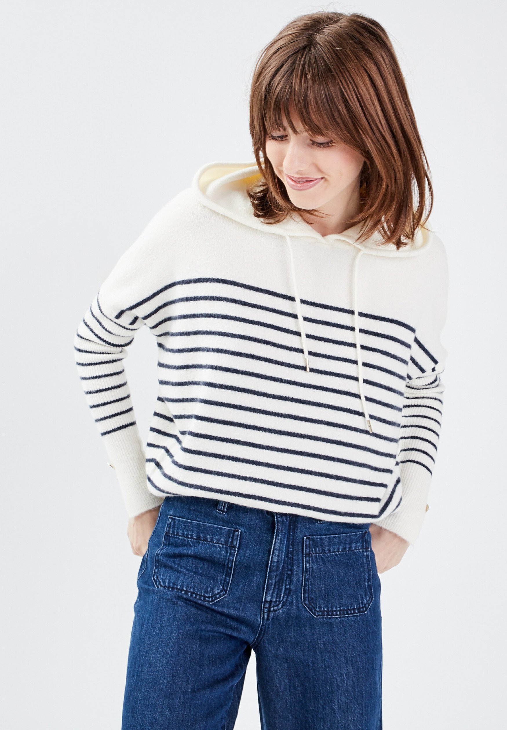 Kalinga Ashok Sweat Capuche Bleu Marine Femme Kalinga Ashok Pull A