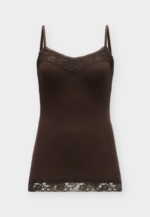 Hollister Co., V-NECK LAYERING CAMI - Топ - brown