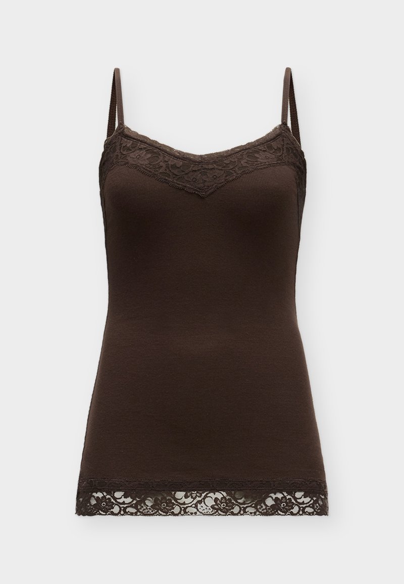 Hollister Co. V-NECK LAYERING CAMI - Top - brown - Zalando