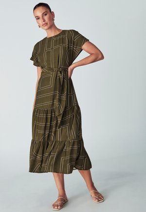 LORRI MIDI  - Dnevna obleka - olive geo