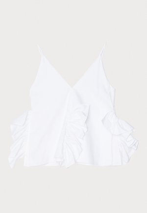 MULTI SLIT FRILL - Débardeur - white