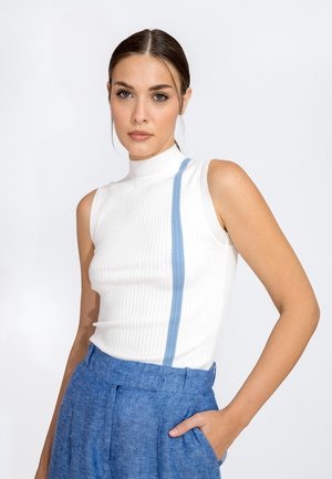 RIBBED ROLLNECK WITH THE STRIPE - Top - off-white