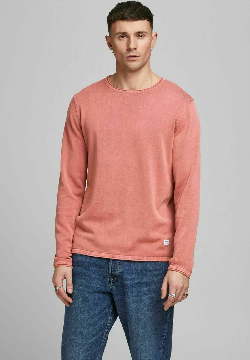 Jack & Jones JJELEO CREW NECK - Trui - slate rose