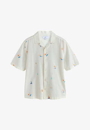 Next, REGULAR FIT - PRINT SHORT SLEEVE SHIRT . - Overhemd - white conversational