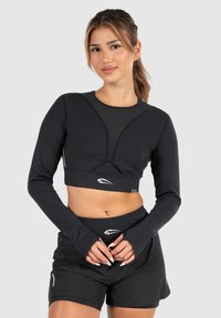 Smilodox CROP FASTLANE - Langarmshirt - schwarz