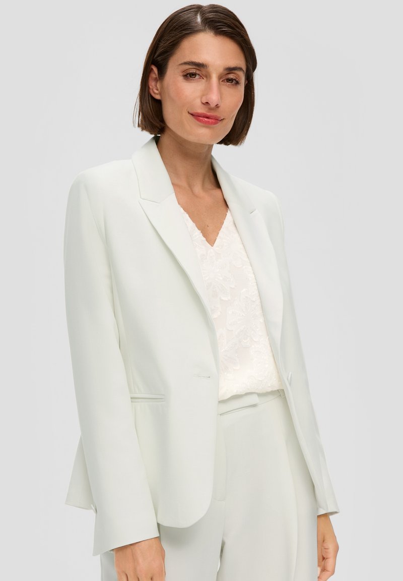 s.Oliver BLACK LABEL MIT REVERSKRAGEN - Blazer - ecru/crème