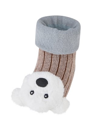 Sterntaler, BABY RASSELSOCKEN MIT UMSCHLAG, MOTIV EISBÄR - Socks - grau blau