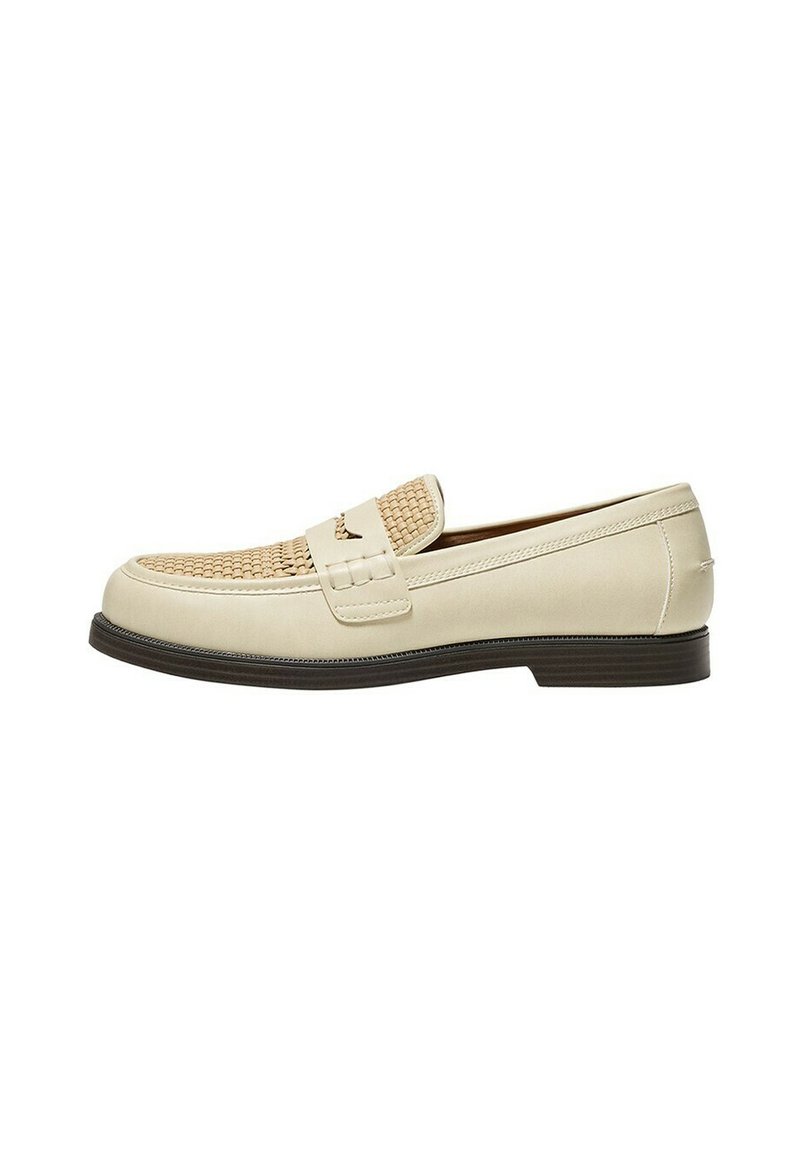 Bershka - LOAFERS - Slip-ons - beige, Enlarge