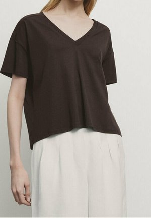 T-shirts basic - dark brown