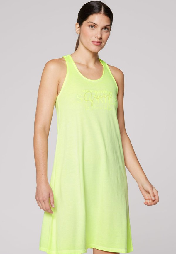 MIT RÜCKEN-DETAIL - Jerseykleid - summer lime
