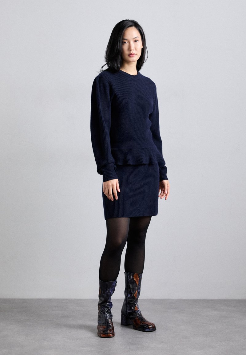 DESIGNERS REMIX CARMEN PEPLUM DRESS - Jumper dress - midnight blue/dark blue - Zalando.co.uk DESIGNERS REMIX CARMEN PEPLUM DRESS - Jumper dress - midnight blue/dark blue - Zalando.co.uk