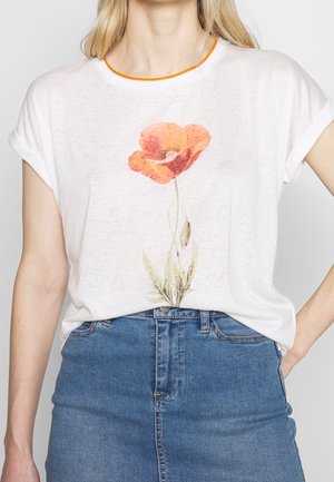 T-shirt med print - off-white